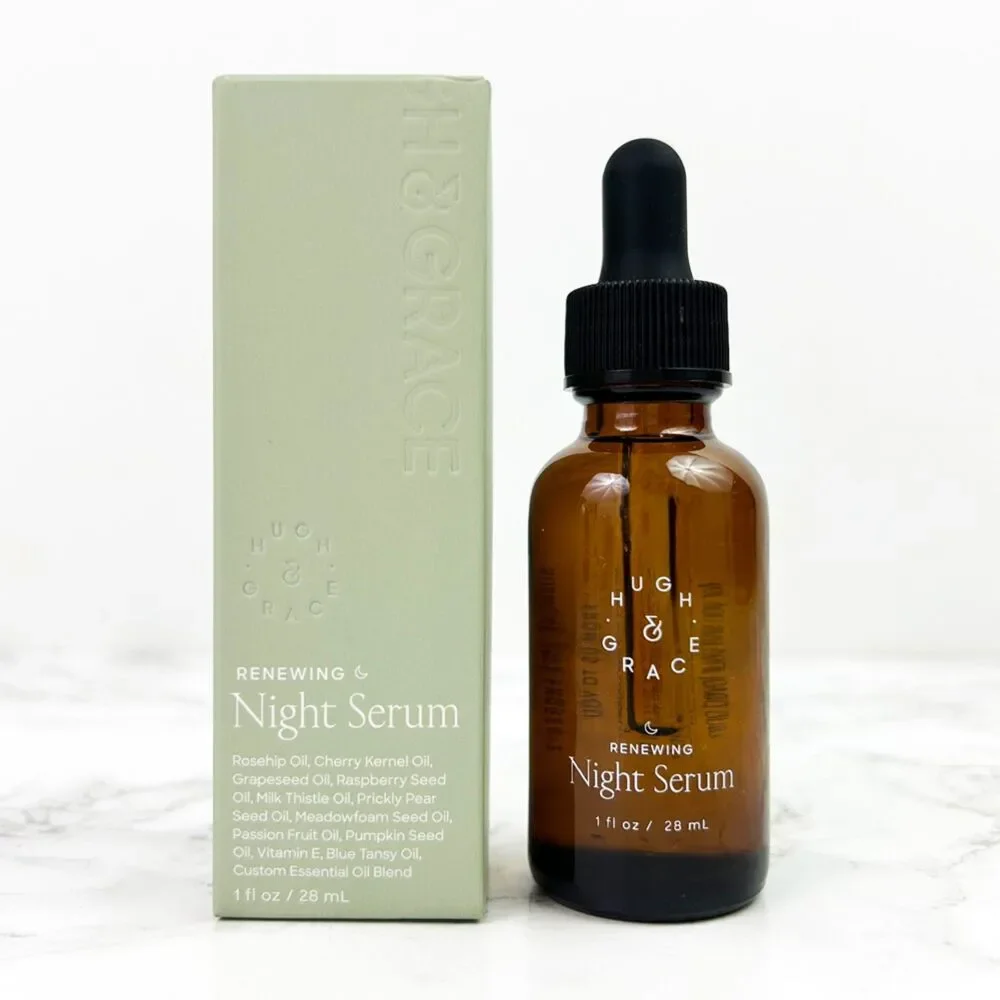 NIB Hugh & Grace Renewing Night Serum, Hormone-Safe Collagen Face Oil
